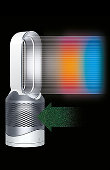 The Dyson Pure Hot + Cool™ fan heater. Purification year round. 