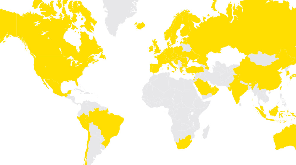Карта мира Dyson на сегодняшний день